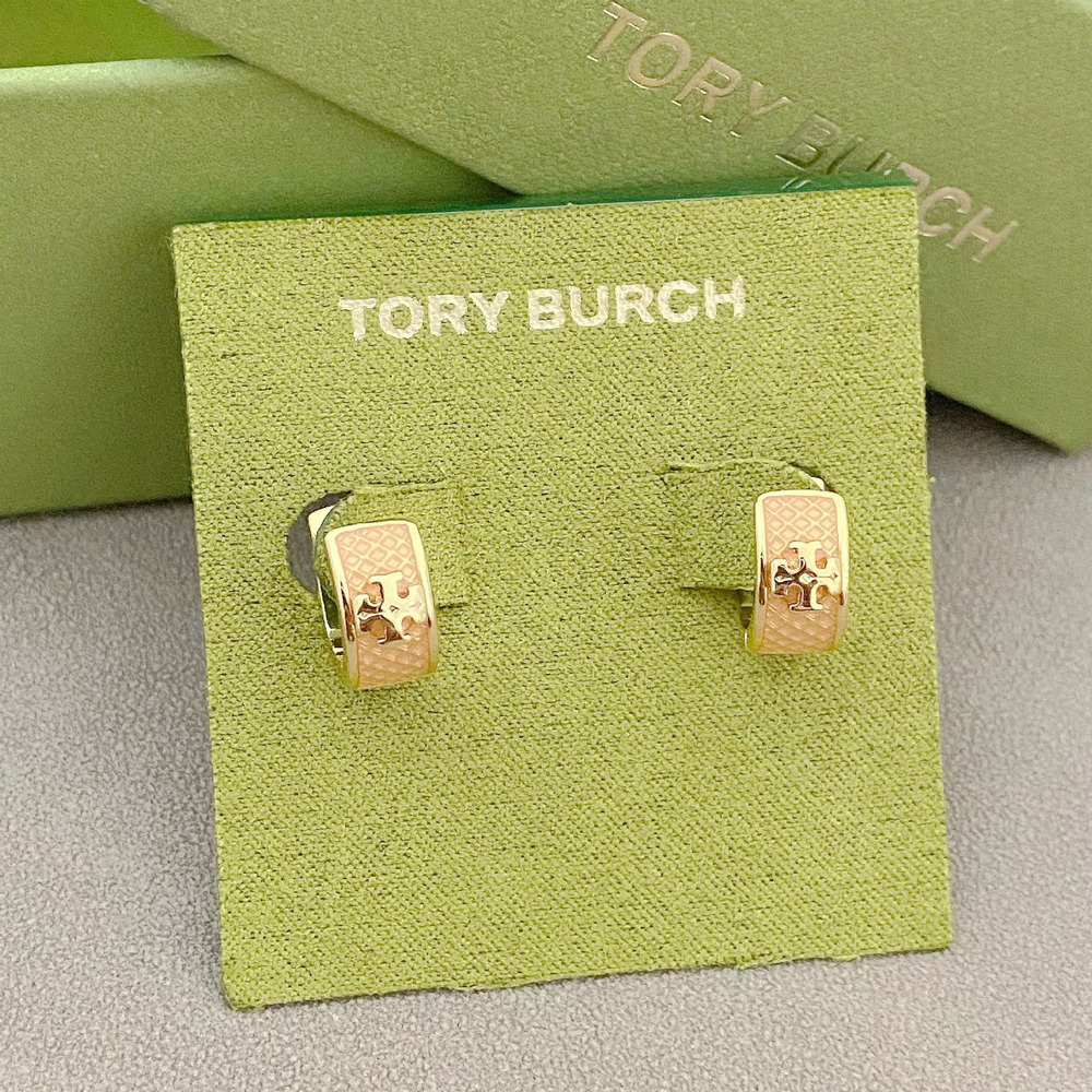Tory Burch Enamel Alphabet Earrings Metal